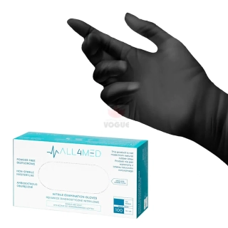 Nitrilové rukavice čierne All4med S,100ks