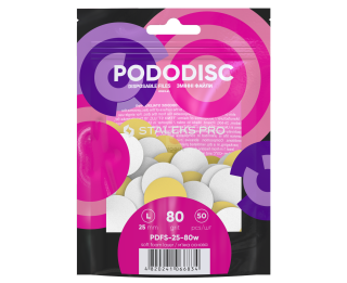 Staleks Brúsne papiere Pododisc 25mm PDFS-25-80 biele