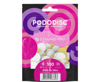 Staleks Brúsne papiere Pododisc 20mm PDFS-20-100 biele