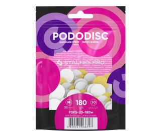 Staleks Brúsne papiere Pododisc 20mm PDFS-20-180 biele
