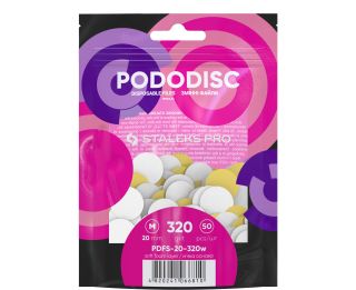 Staleks Brúsne papiere Pododisc 20mm PDFS-20-320 biele