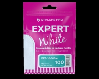 Staleks Expert Jednorázové pilníky na päty DFE-10-100 biele