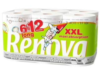 Renova Utierky 2-vrstvé, 6 rolí