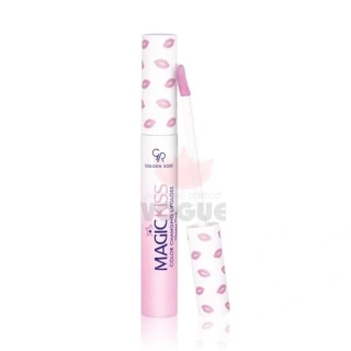 Lesk na pery meniaci farbu - MAGIC KISS 10ml Golden Rose